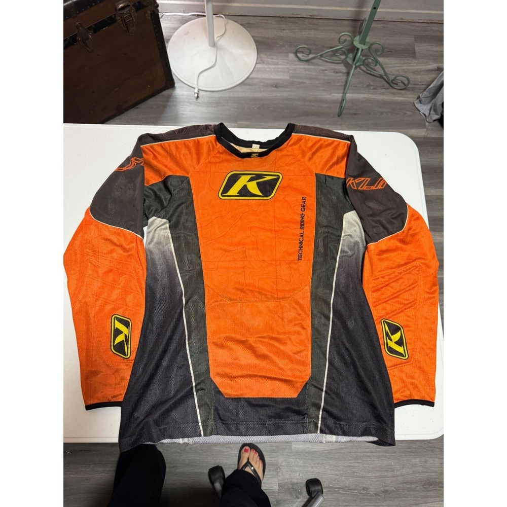 Klum Technical Riding Gear DirtBike Men's Size S Orange and Black Mesh dirt